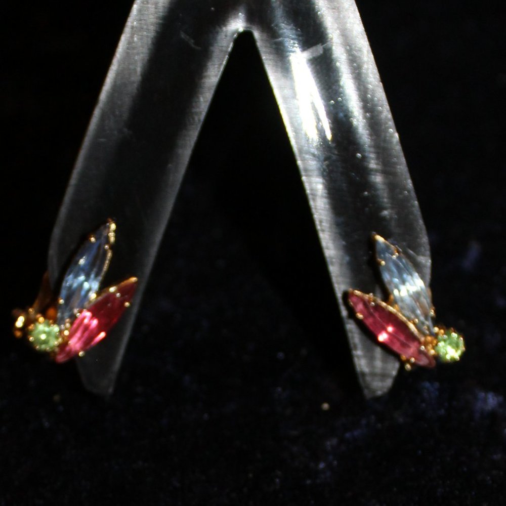 3 stone Clip on earrings